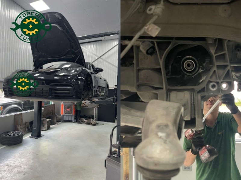 Thay chân máy cho xe Porsche tại Topcar-tuning
