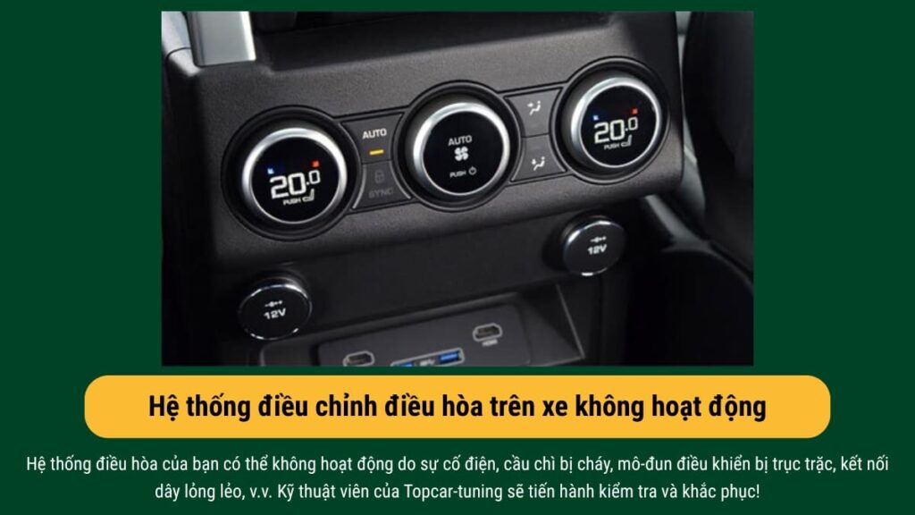 dịch vụ sửa chữa và bảo dưỡng hệ thống điều chỉnh điều hòa ô tô tại Topcar-tuning