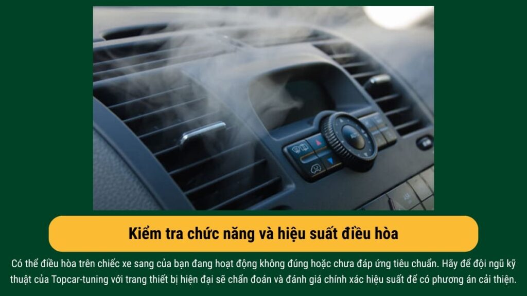 dịch vụ kiểm tra sửa chữa và bảo dưỡng chức năng điều hòa ô tô tại Topcar-tuning