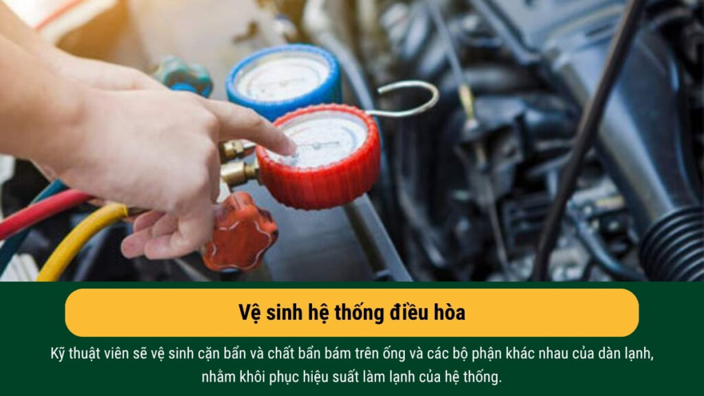 dịch vụ sửa chữa và bảo dưỡng điều hòa ô tô tại Topcar-tuning - Vệ sinh hệ thống điều hòa ô tô