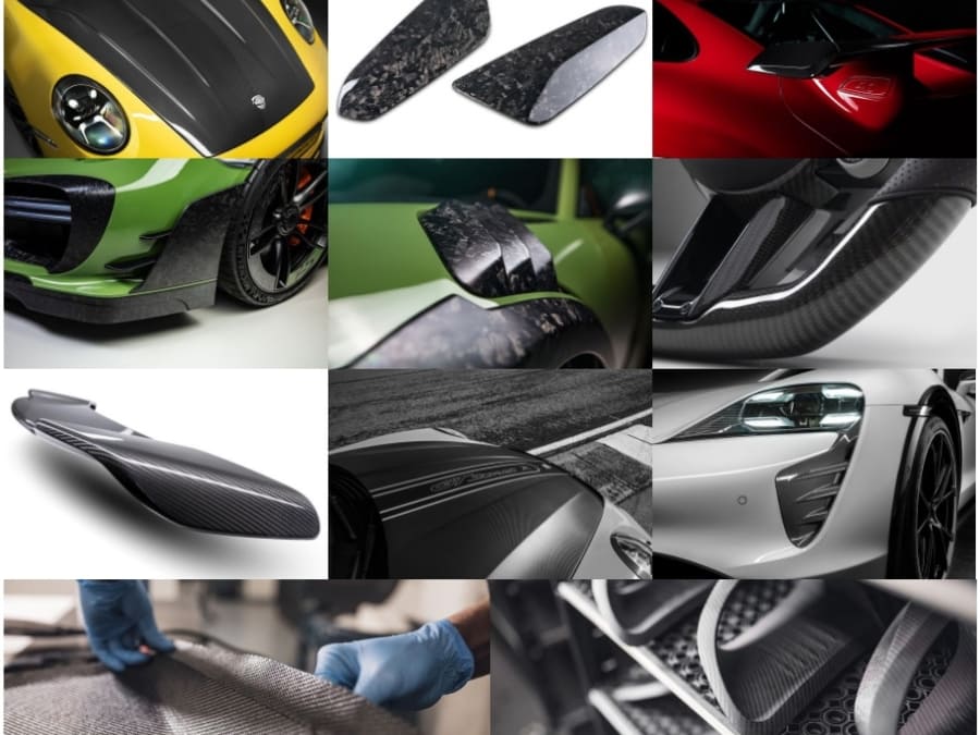Độ phụ kiện carbon cho Porsche by Techart