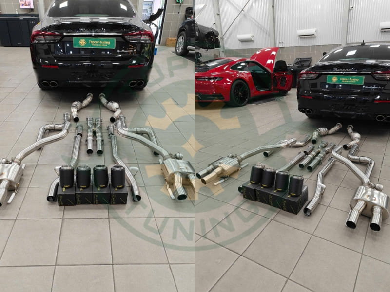 nâng cấp hệ thống xả cho Maserati Quattroporte