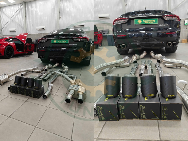nâng cấp hệ thống xả cho Maserati Quattroporte
