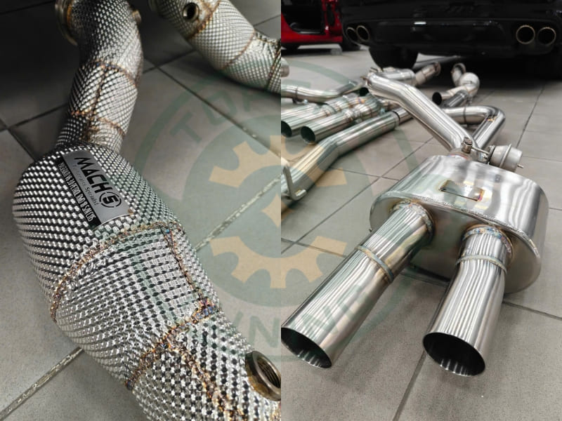 nâng cấp hệ thống xả cho Maserati Quattroporte