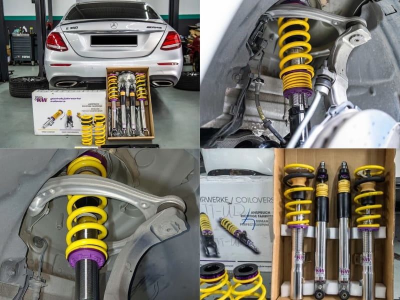 Độ phuộc KW cho Mercedes E Class