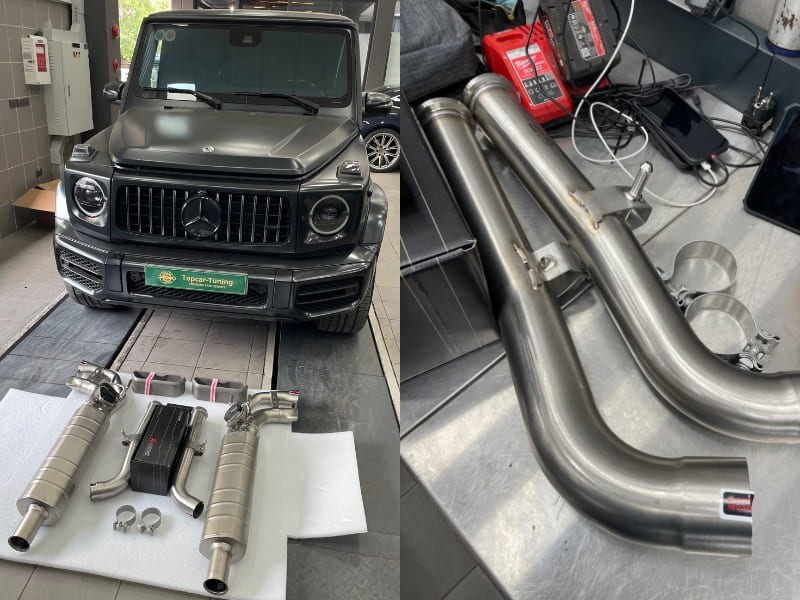 Mercedes AMG G63 độ pô và hệ thống ống xả Akrapovic