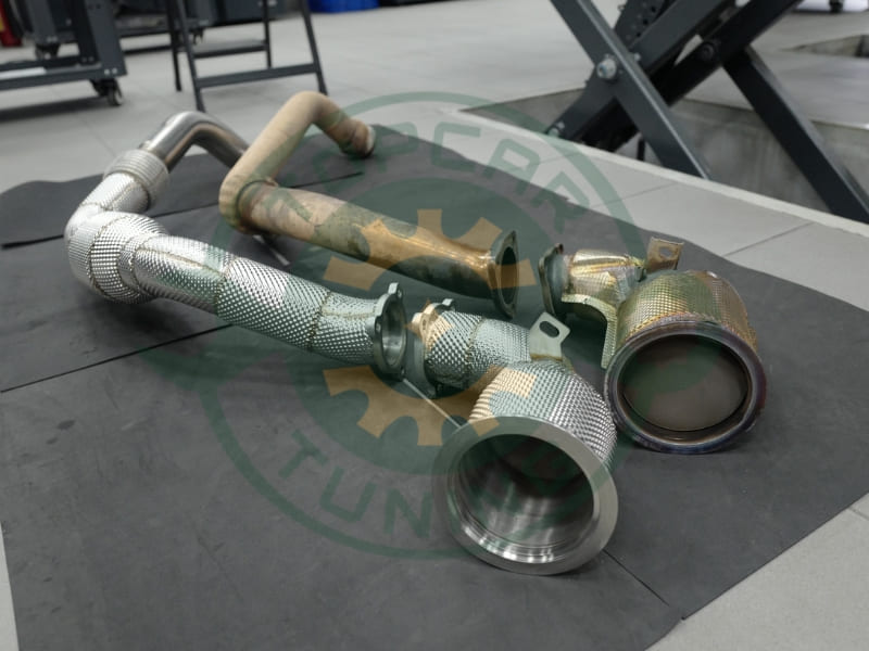 Porsche Panamera 2.9 lắp downpipe Mach5 Performance - Topcar-tuning