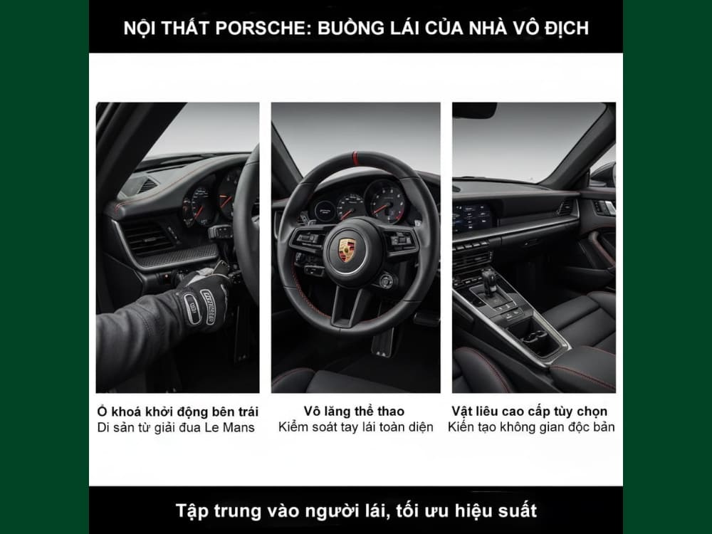Nội thất xe Porsche