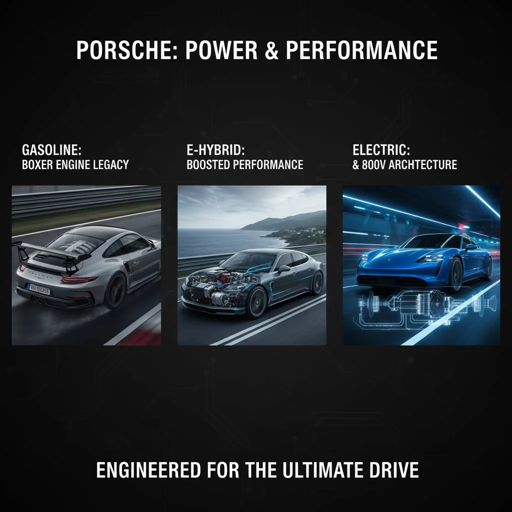 Các dòng xe Porsche và hệ truyền động