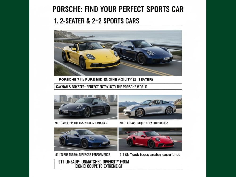 Porsche và những mẫu xe thể thao 2 chỗ và 2+2 (xe porsche 2 chỗ)