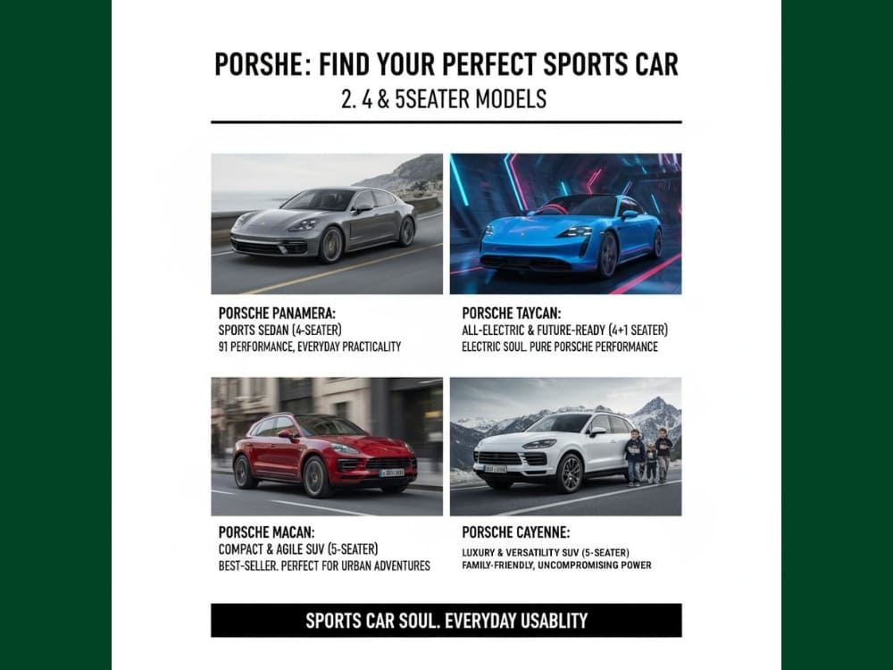 Những mẫu xe Porsche 4 và 5 chỗ (xe porsche 4 chỗ, xe porsche 5 chỗ)