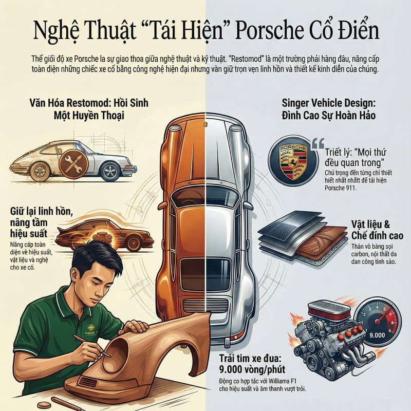Singer Vehicle Design - nghệ thuật tái hiện Porsche cổ điển của những nghệ nhân độ xe Porsche truyền thống