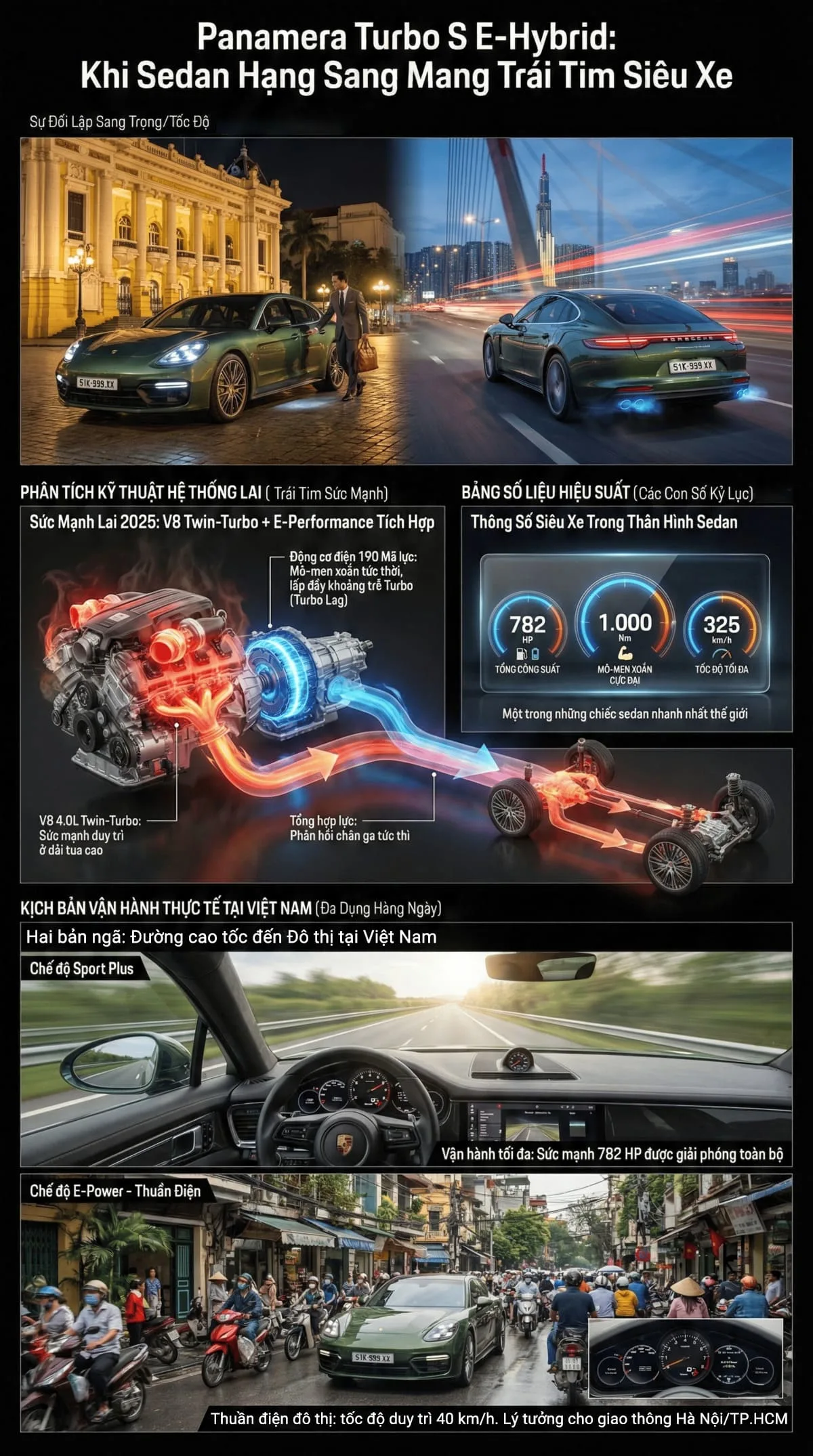 Tốc độ tối đa xe Porsche Panamera Turbo S E-Hybrid 2025