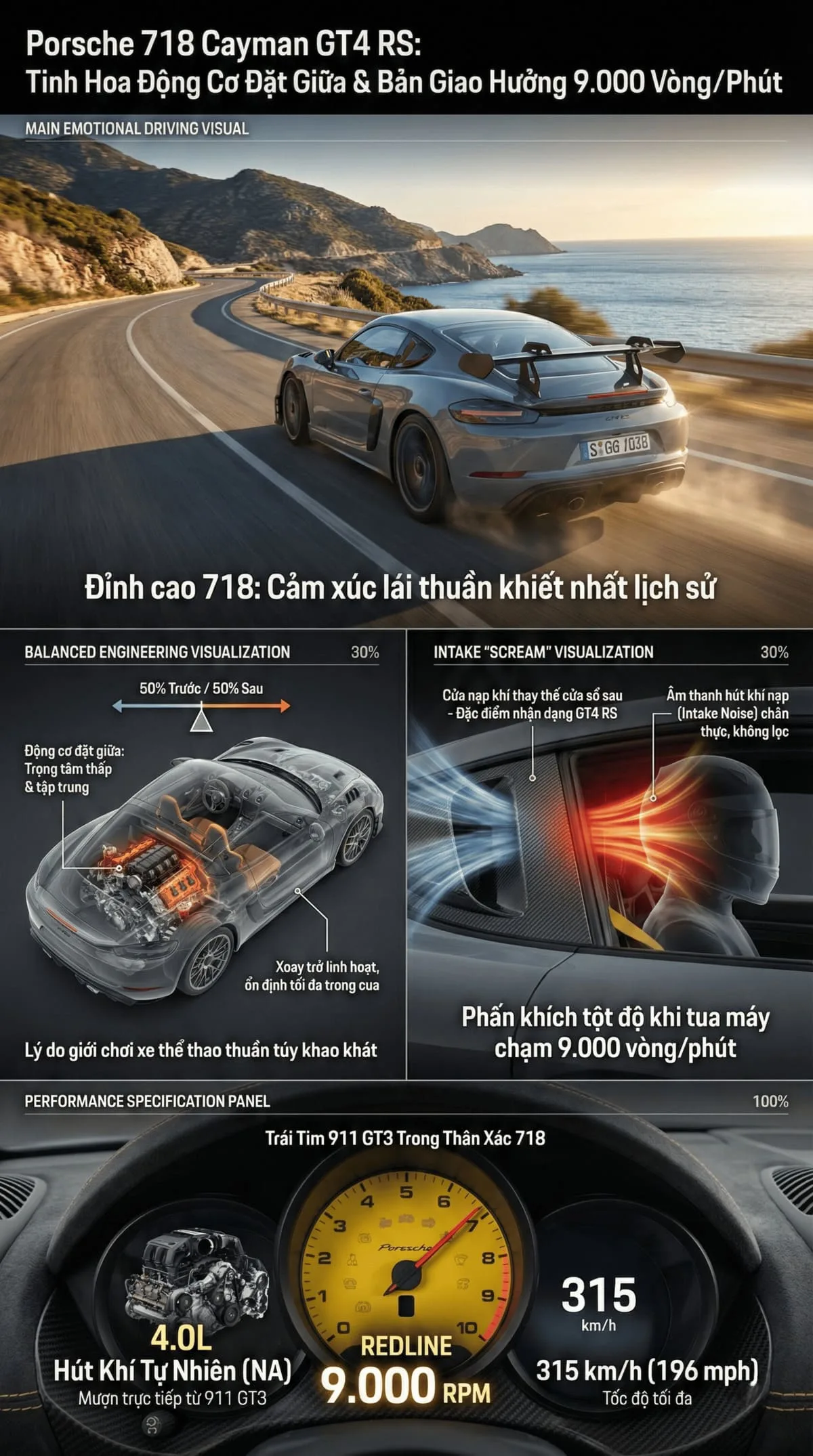 tốc độ tối đa của xe Porsche 718 Cayman GT4 RS